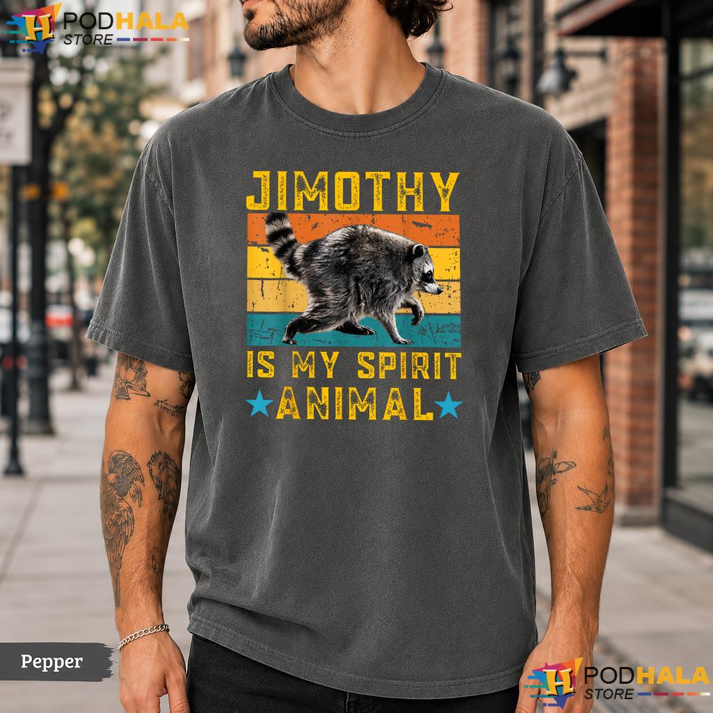 Jimothy Spirit Animal Comfort Colors T-Shirt Funny Raccoon Meme Apparel