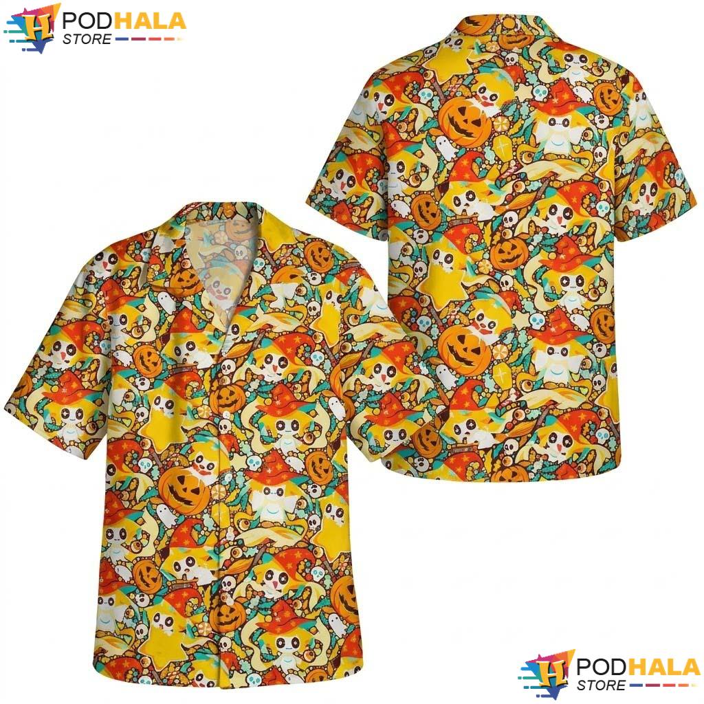 Jirachi Anime Halloween Hawaiian Shirt Spooky Tropical Witch Outfit