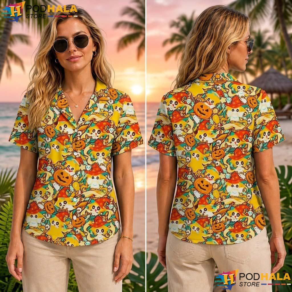 Jirachi Anime Halloween Tropical Shirt Spooky Tropical Witch Outfit Jirachi Anime Halloween Tropical Shirt Spooky Tropical Witch Outfit