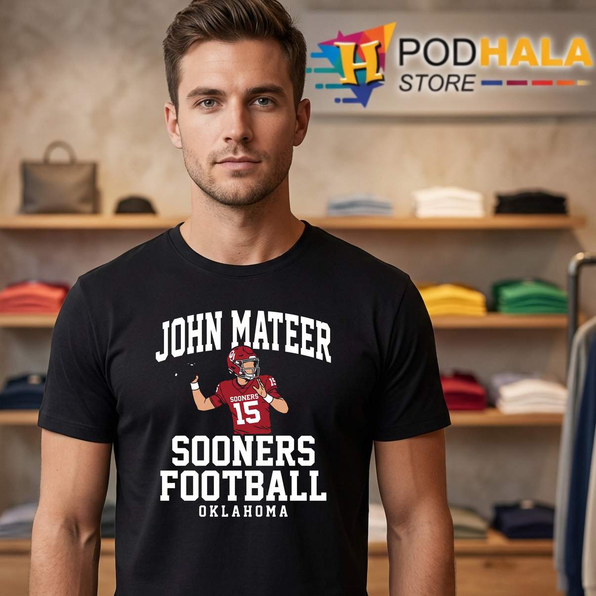 John Mateer Oklahoma Sooners Shirt Football Sports Fan Graphic For Men
