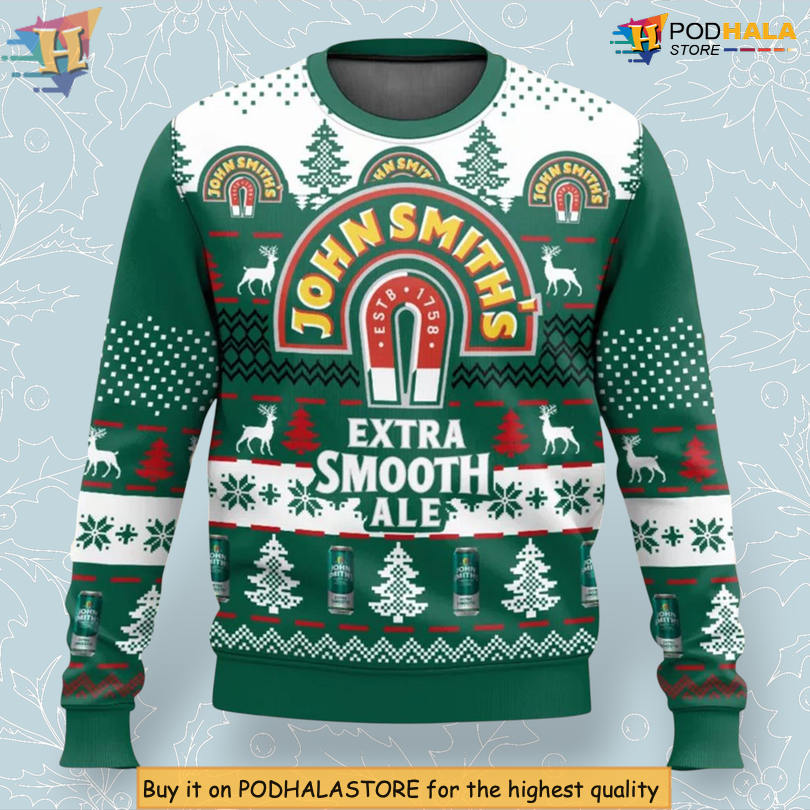 John Smiths Extra Smooth Ale Beer Edition Classic Vintage Christmas Sweater John Smiths Extra Smooth Ale Beer Edition Classic Vintage Christmas Sweater