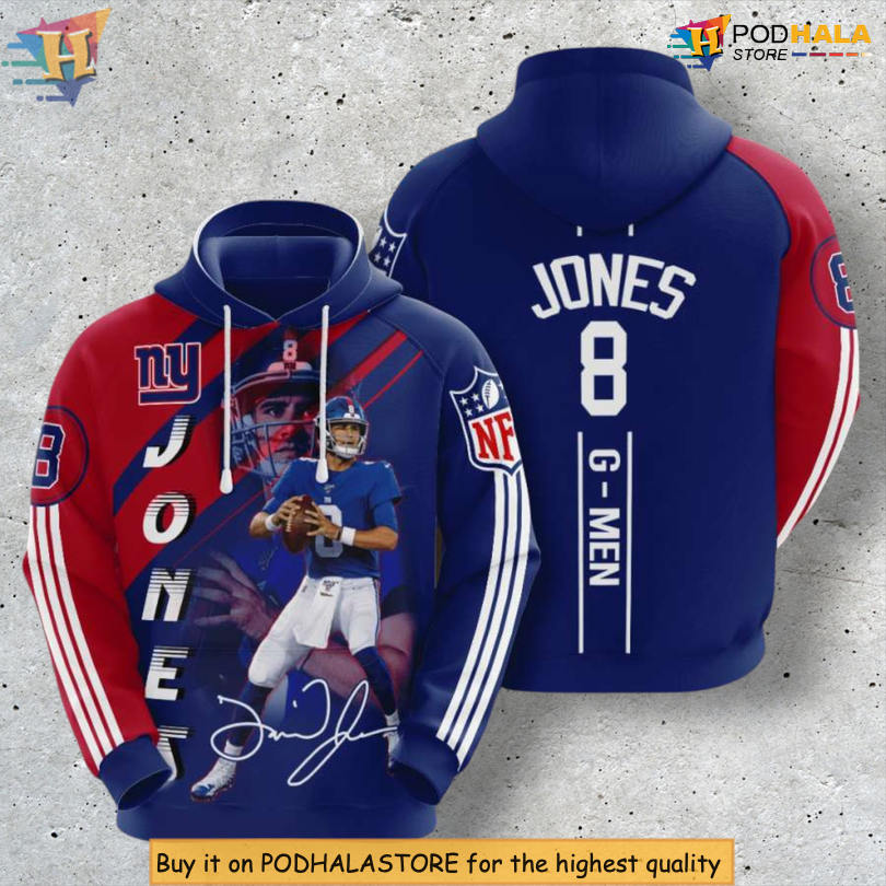 Jones 8 Player Tribute New York Giants Unisex Hoodie Custom Sportswear