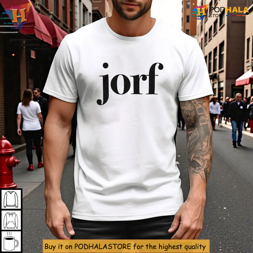 Jorf Minimalist Graphic Shirt With Absurd Meme Humor And Clean Typography