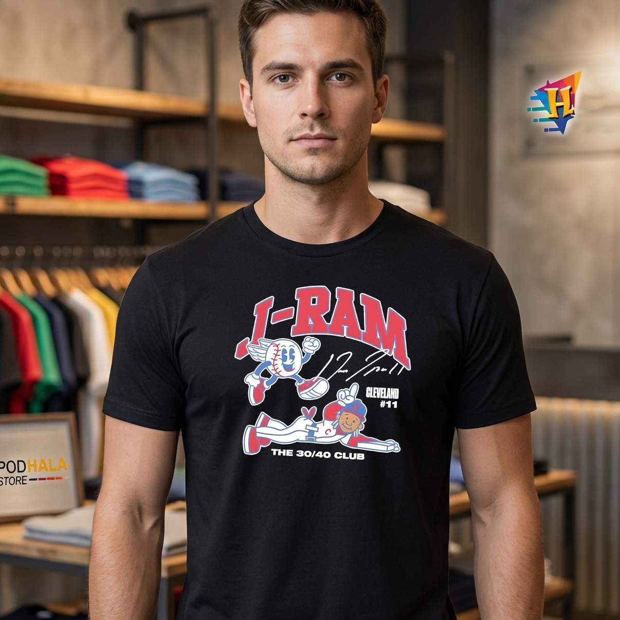 Jose Ramirez 30 40 Club Shirt Cleveland Guardians Baseball Fan Graphic Mens
