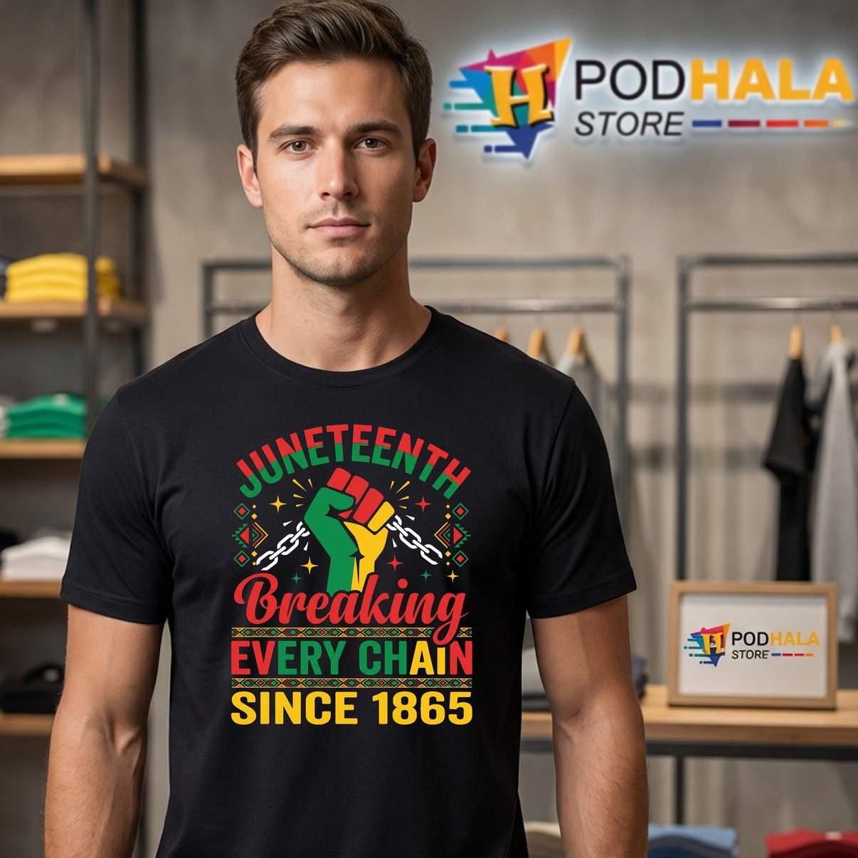Juneteenth Breaking Every Chain Shirt Black History Since 1865 Graphic
