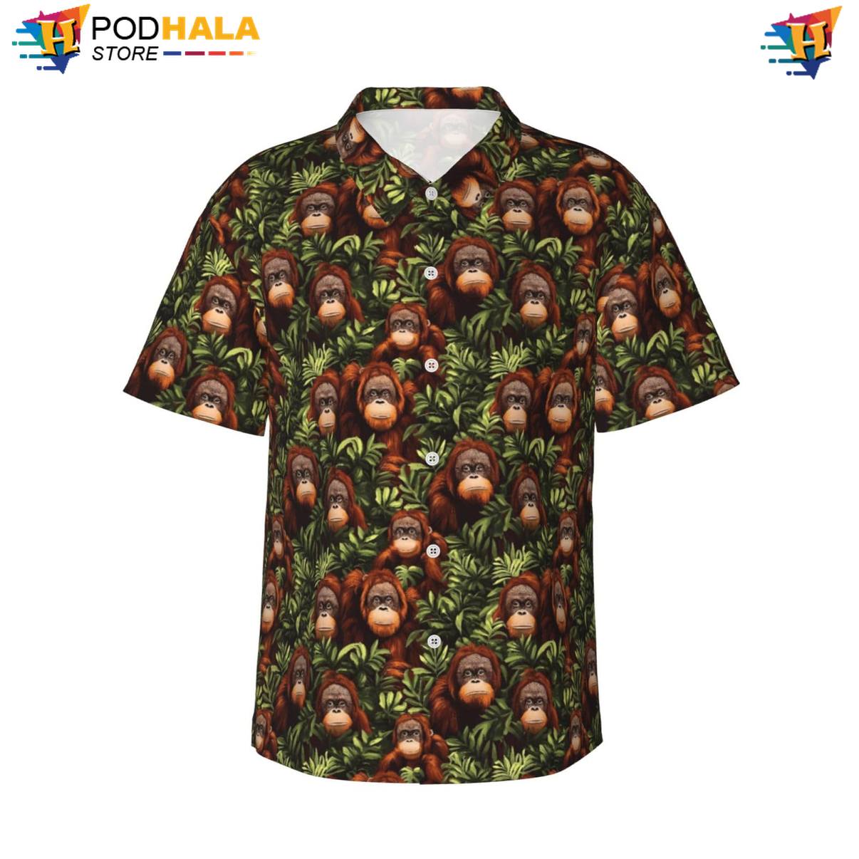 Jungle Orangutans Tropical Shirt Tropical Vacation Cruise Holiday Button Down Jungle Orangutans Tropical Shirt Tropical Vacation Cruise Holiday Button Down