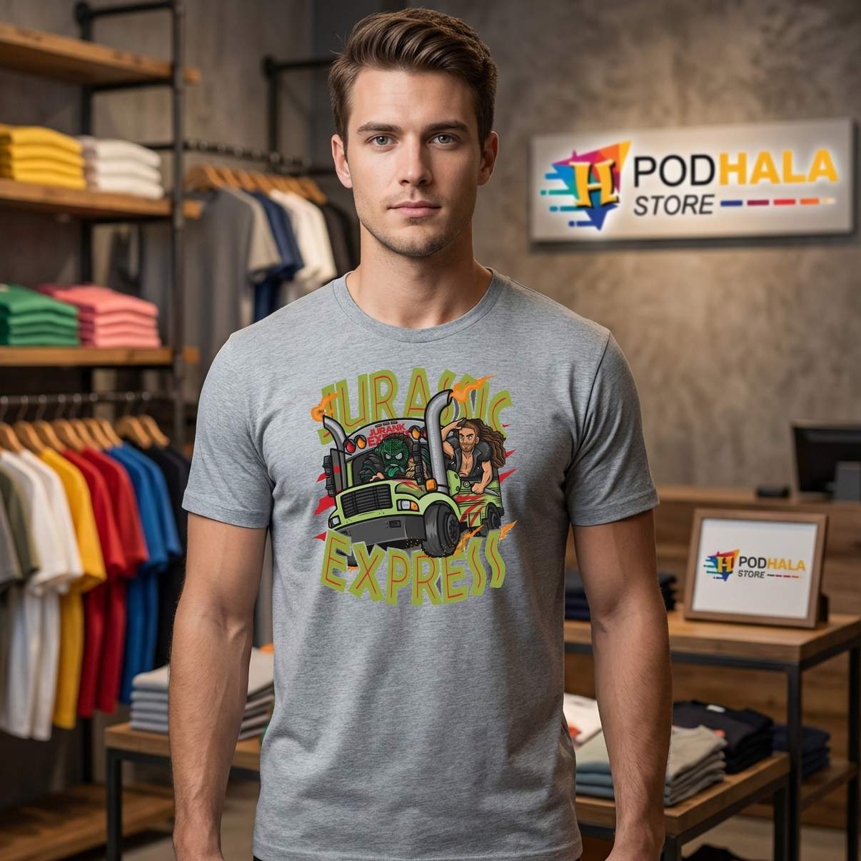 Jurassic Express On The Road Shirt Again Wrestling Sports Fan Graphic Men Jurassic Express On The Road Shirt Again Wrestling Sports Fan Graphic Men