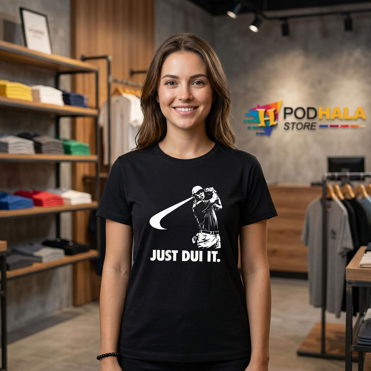 Just DUI It Funny Golf Swing Shirt 2026 Athletic Humor Graphic Fan Gear Gifts