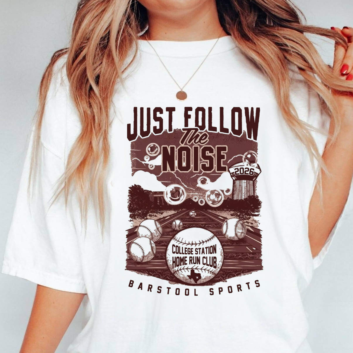 Just Follow The Noise Tour 2026 Shirt Barstool Sports College Station Graphic