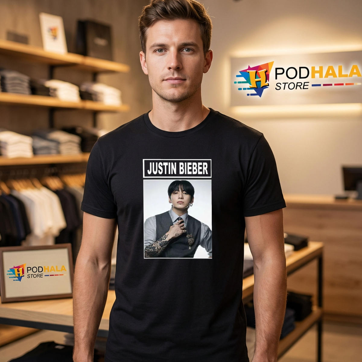 Justin Bieber Jungkook Shirt Exclusive Pop Star Music Fan Apparel