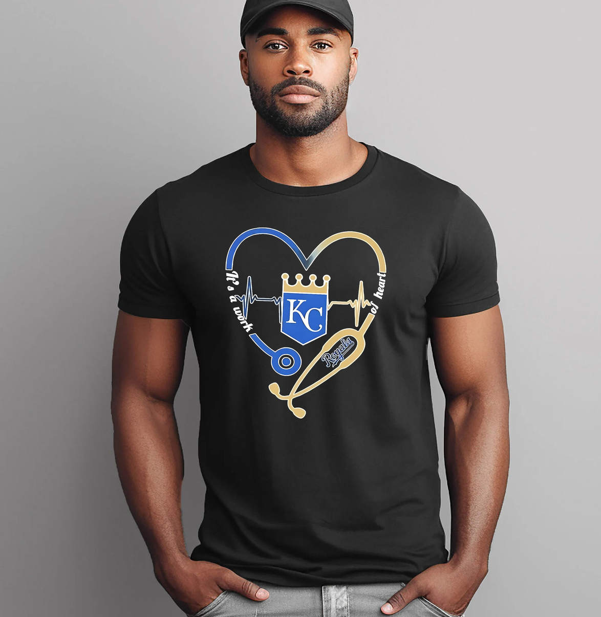 Kansas City Royals Stethoscope Shirt Heartbeat Work Of Heart Graphic Womens