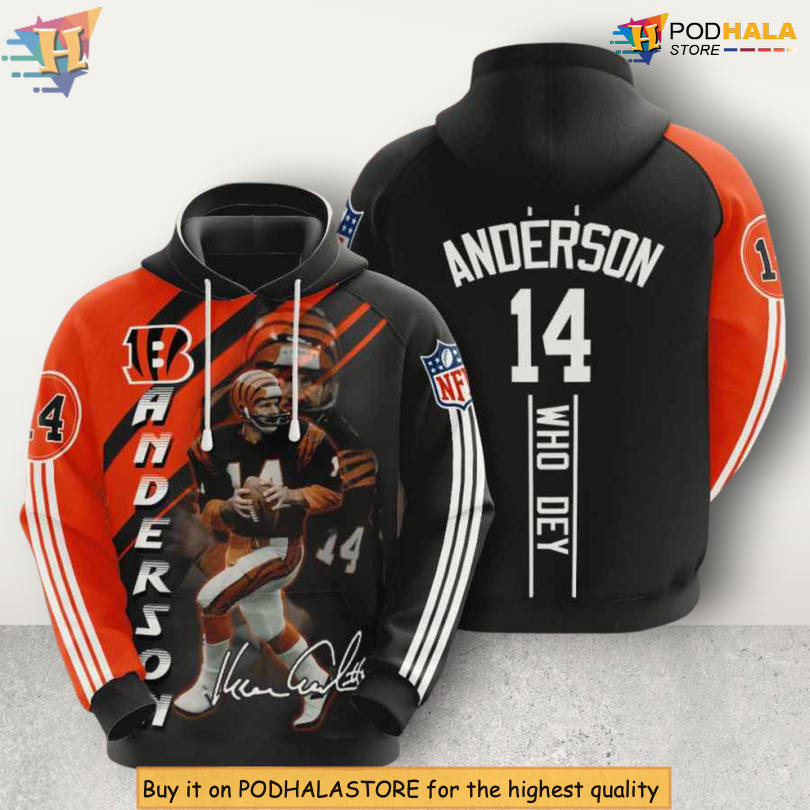 Ken Anderson USA Tribute Cincinnati Bengals Hoodie 3D Classic Player Design