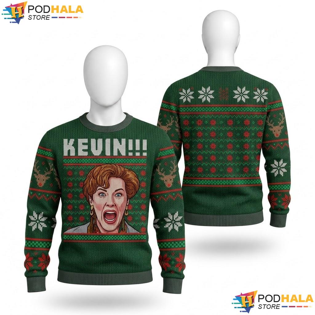 Kevin Home Alone Shocked Woman Ugly Xmas Sweater Funny Christmas Top