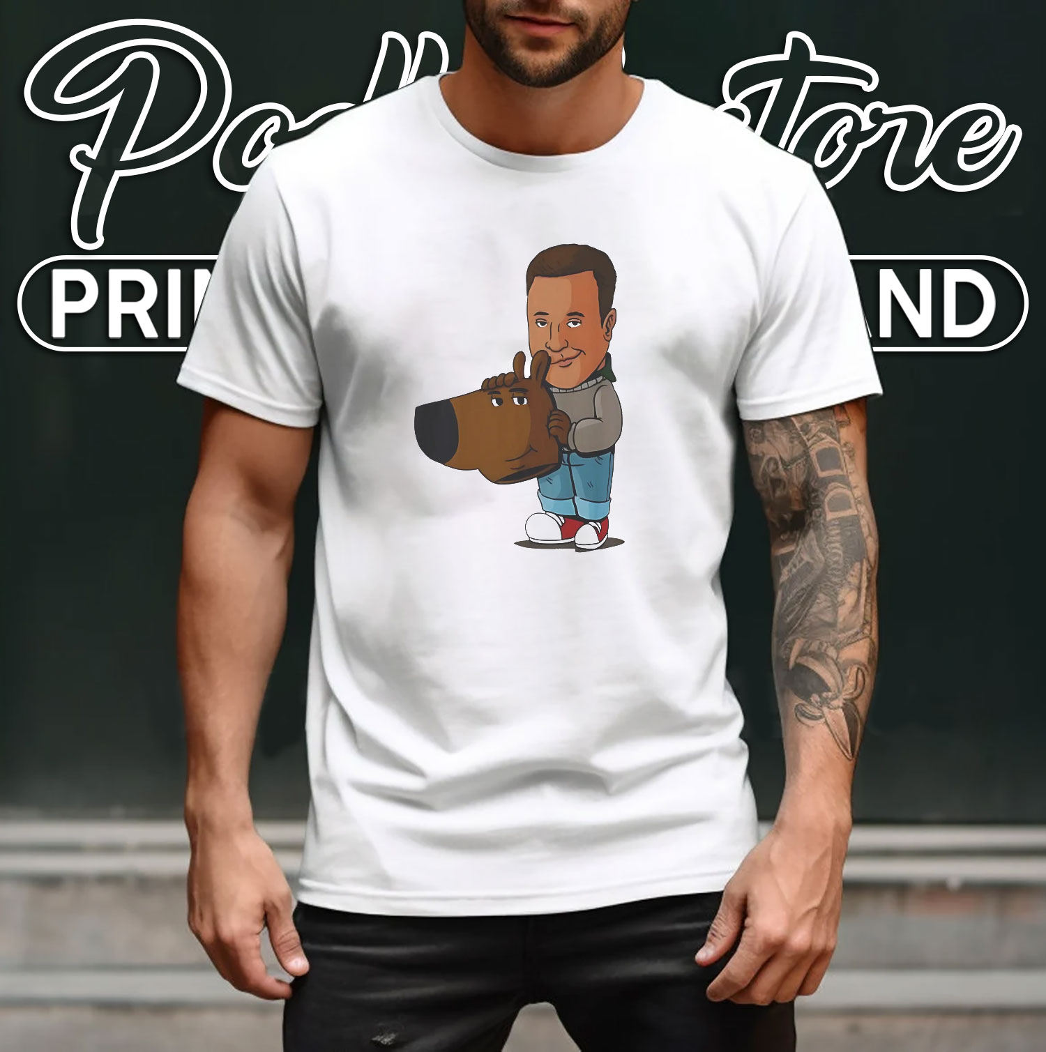 Kevin James Chill Guy Dog Meme Shirt Funny Internet Culture Tee