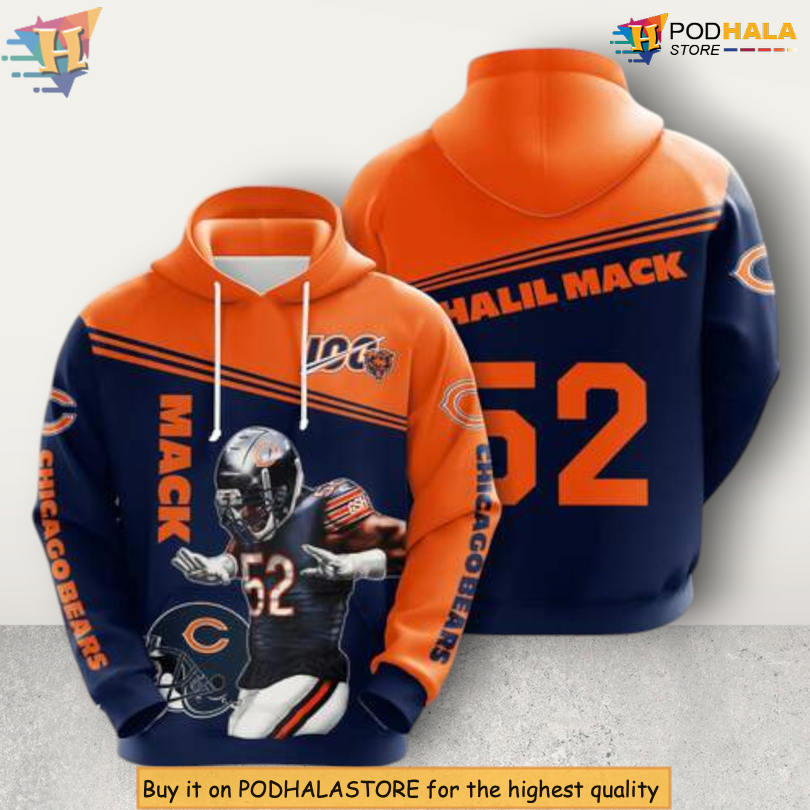 Khalil Mack Team Edition Chicago Bears Christmas Hoodie Winter Gear
