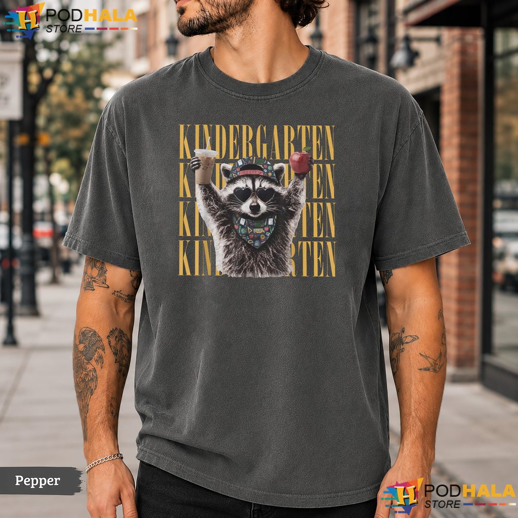 Kindergarten Feral Raccoon Comfort Colors T-Shirt Funny School Teacher Top