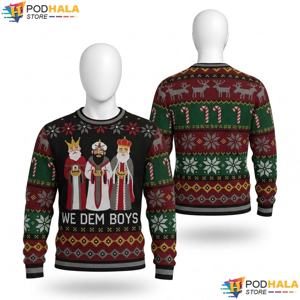 Kings Dem Boys Ugly Christmas Sweater Funny Mens Holiday Party Wear