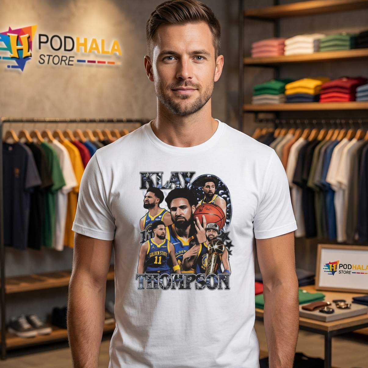 Klay Thompson Warriors Vintage Tee Golden State Basketball Fan Graphic Men Klay Thompson Warriors Vintage Tee Golden State Basketball Fan Graphic Men