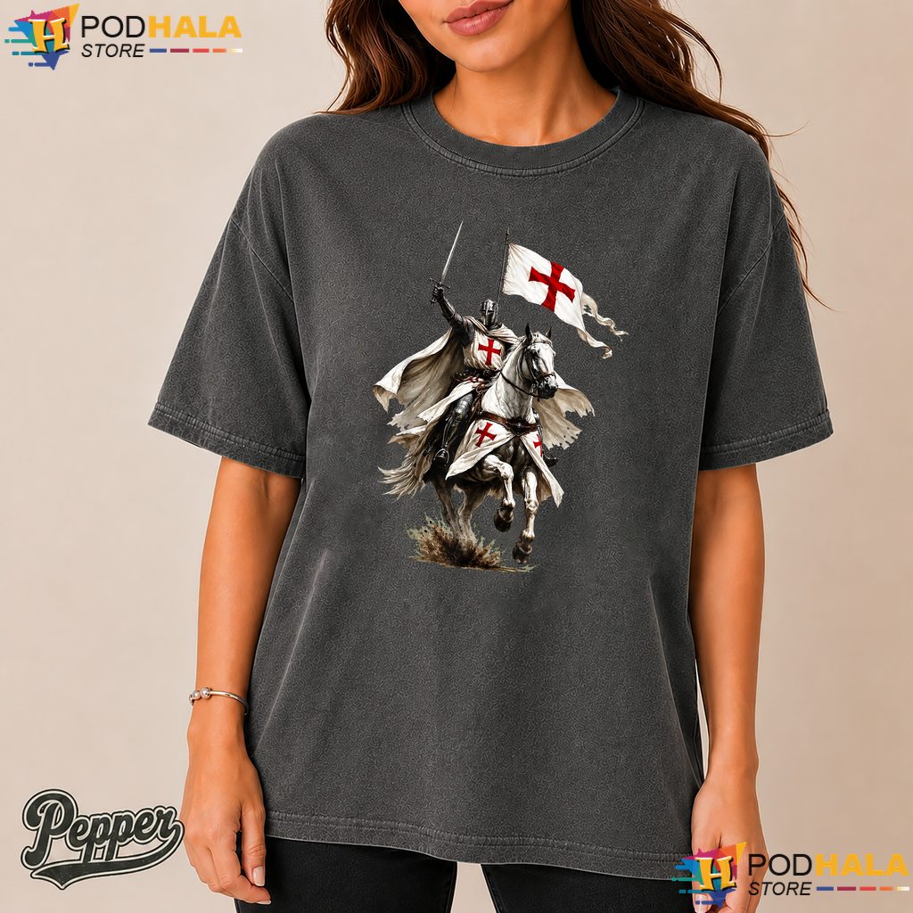 Knights Templar Crusader Cross Comfort Colors Shirt Medieval Horse Apparel Knights Templar Crusader Cross Comfort Colors Shirt Medieval Horse Apparel
