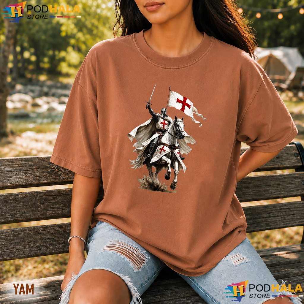 Knights Templar Crusader Cross Comfort Colors Tshirt Medieval Horse Apparel Knights Templar Crusader Cross Comfort Colors Tshirt Medieval Horse Apparel