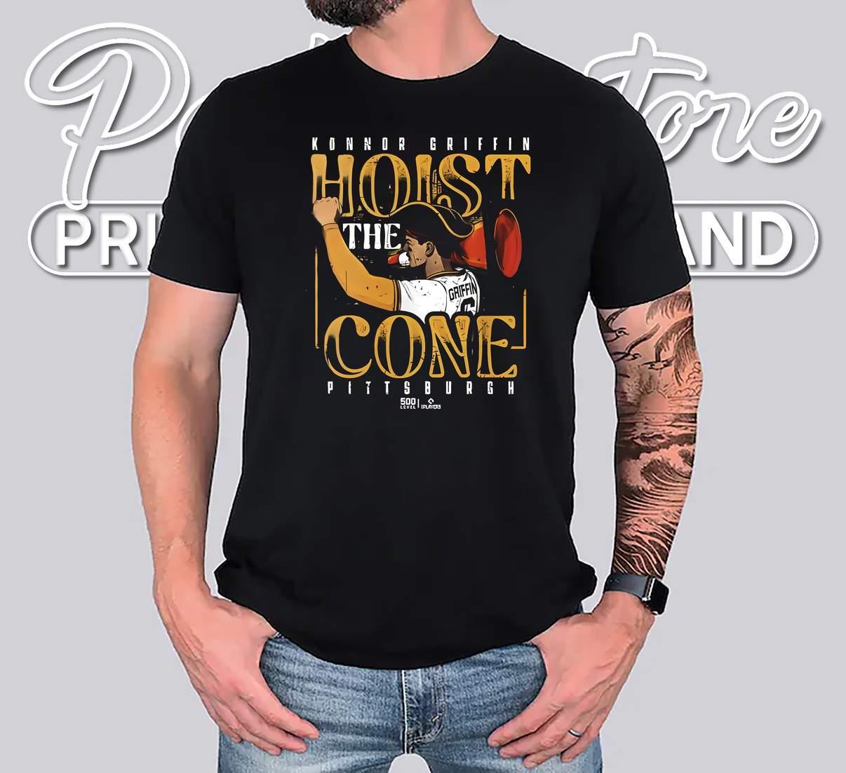 Konnor Griffin Hoist The Cone Shirt Pittsburgh Baseball Sports Graphic Mens