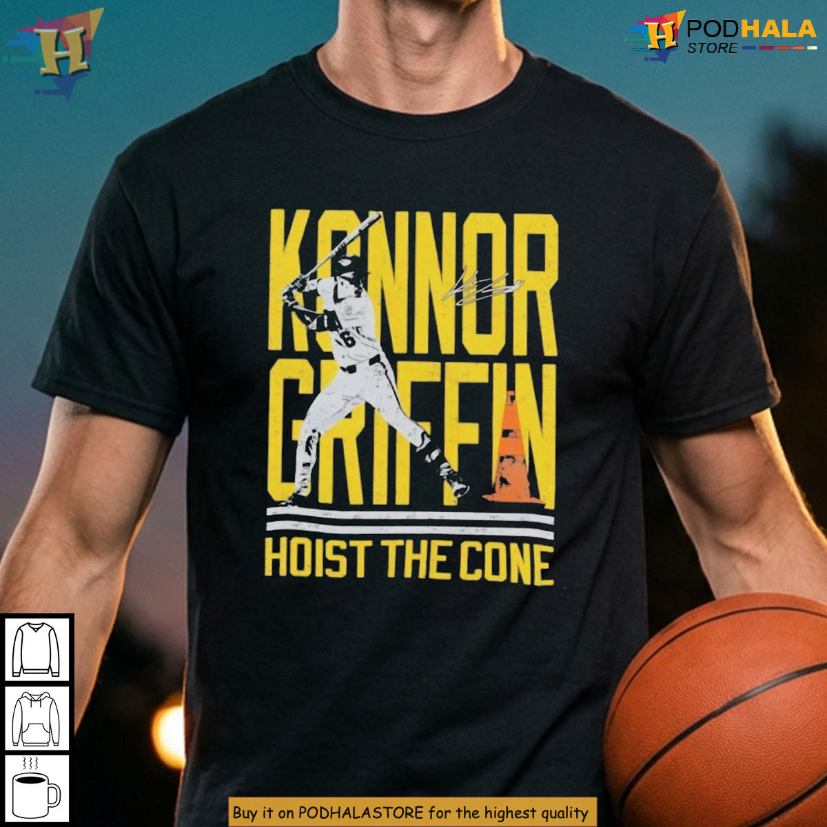Konnor Griffin Pirates Hoist The Cone 2026 Baseball T-Shirt Gift For Sports Fan Konnor Griffin Pirates Hoist The Cone 2026 Baseball T-Shirt Gift For Sports Fan