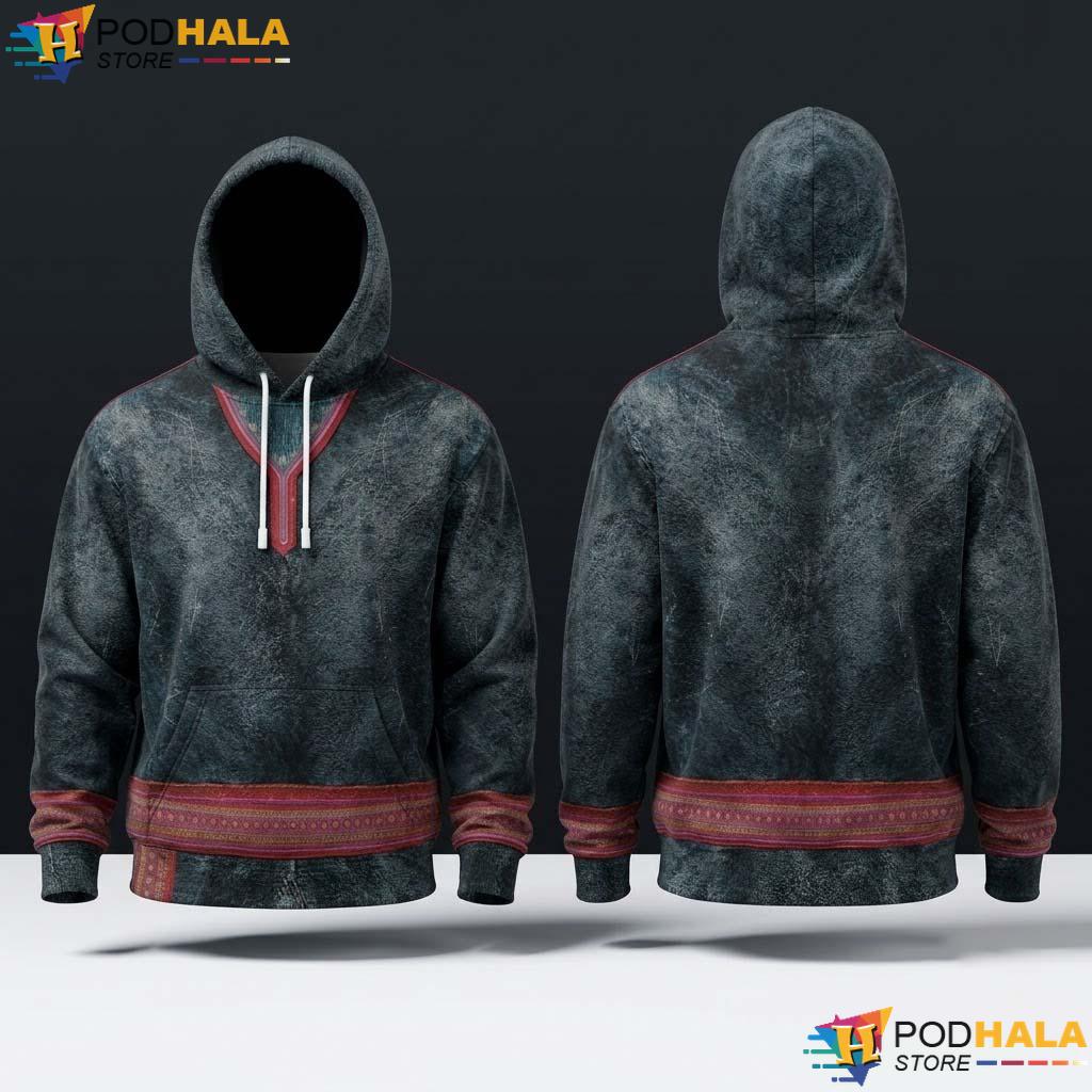Kristoff Frozen Cosplay 3D Hoodie Disneyland Halloween Costume Apparel