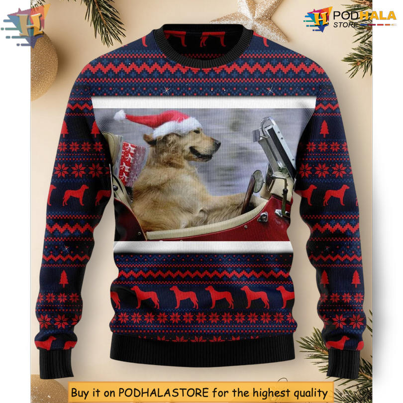 Labrador Retriever Riding Scene Pet Dog Lover Gift Theme Holiday Christmas Sweater Labrador Retriever Riding Scene Pet Dog Lover Gift Theme Holiday Christmas Sweater