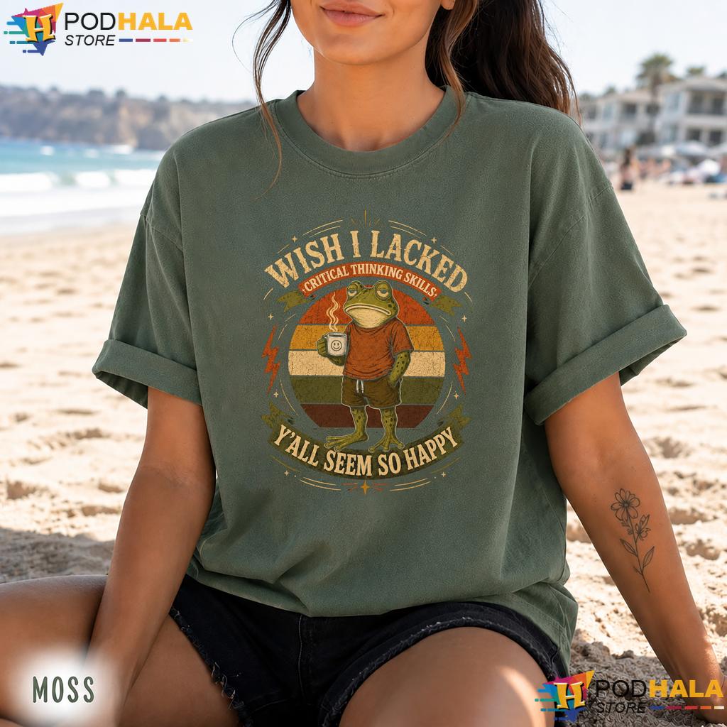 Lacked Critical Thinking Comfort Colors Tee Funny Frog Meme Humor Top Lacked Critical Thinking Comfort Colors Tee Funny Frog Meme Humor Top