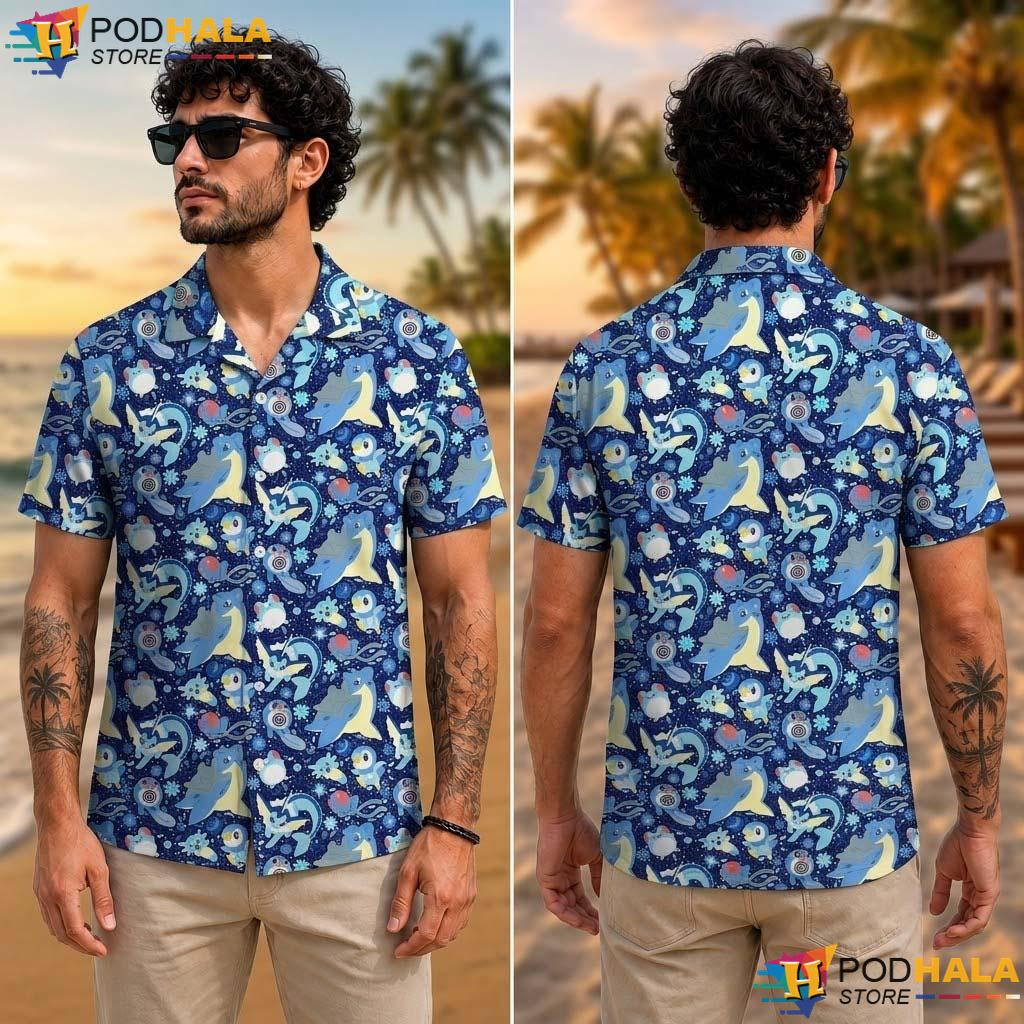 Lapras Vaporeon Halloween Polo T-Shirt Piplup Water Type Zip Anime Aloha Lapras Vaporeon Halloween Polo T-Shirt Piplup Water Type Zip Anime Aloha