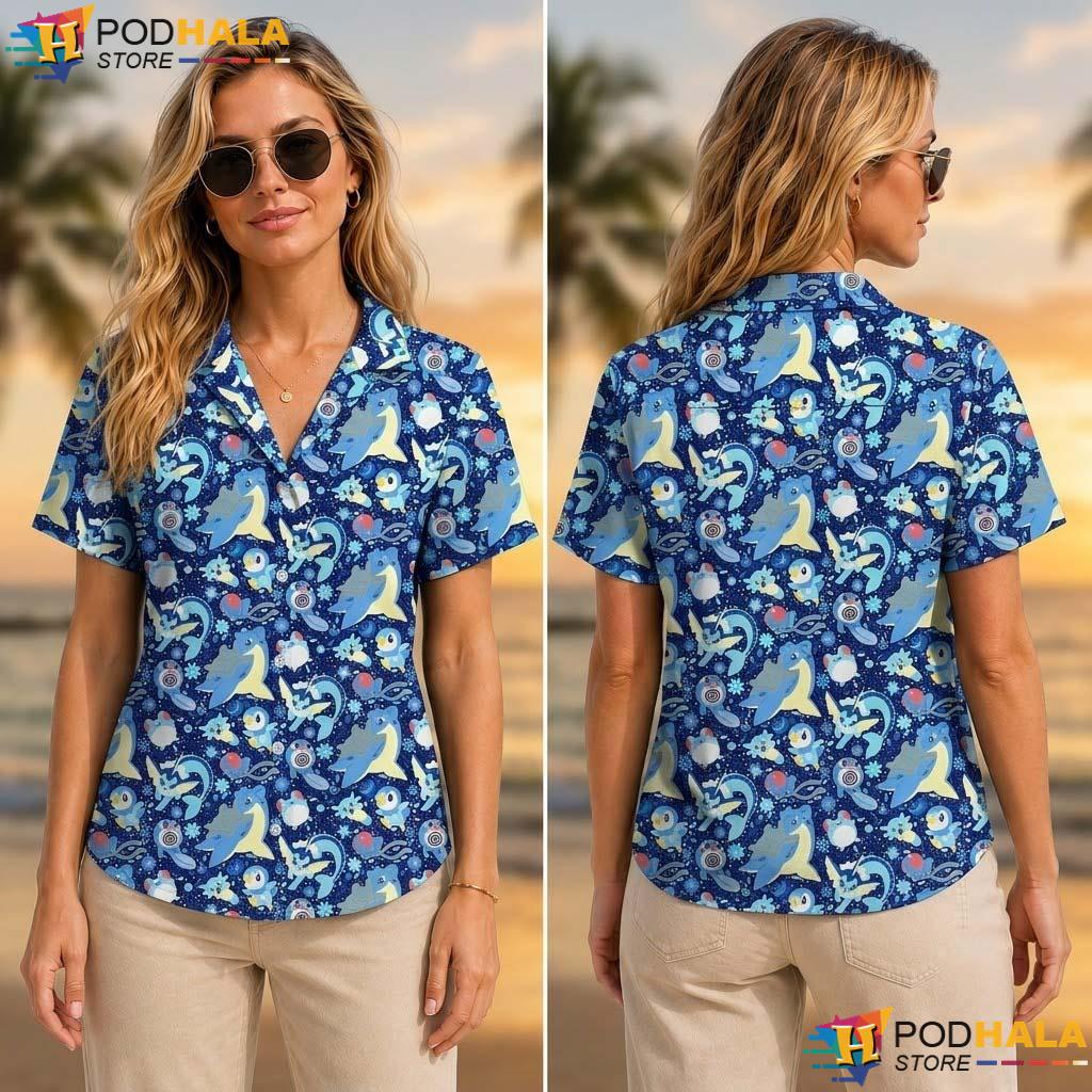 Lapras Vaporeon Halloween Polo Tshirt Piplup Water Type Zip Anime Aloha Lapras Vaporeon Halloween Polo Tshirt Piplup Water Type Zip Anime Aloha