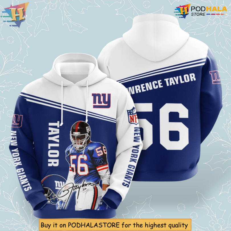 Lawrence Taylor Player Legacy New York Giants 3D Hoodie Custom Tribute