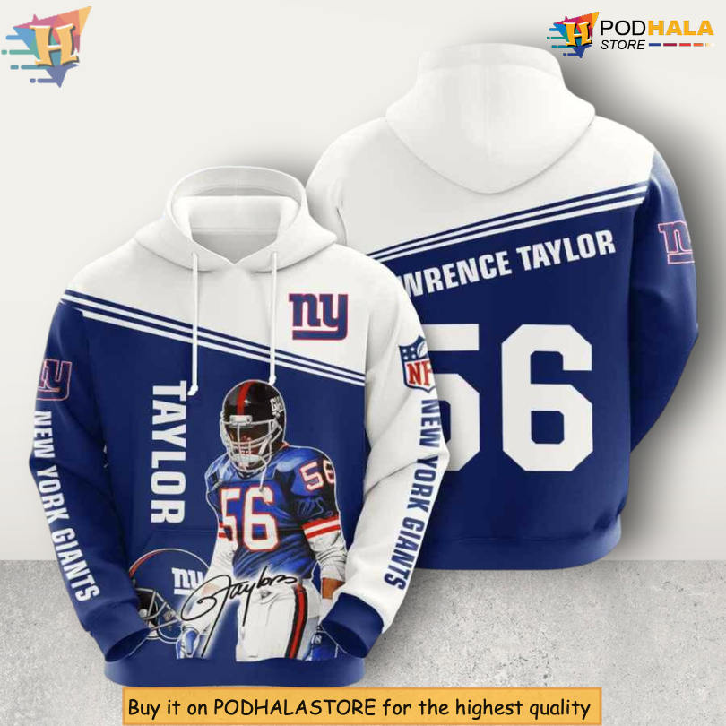 Lawrence Taylor Tribute Mens NY Giants Hoodie 3D All Over Print Design Option