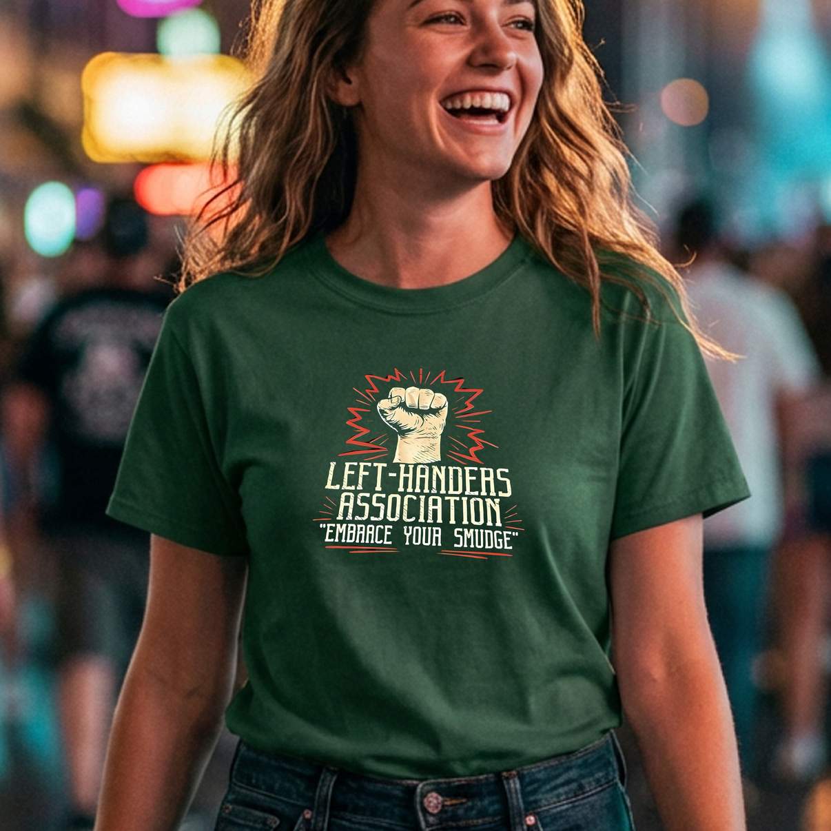 Left Handers Association Shirt Embrace Your Smudge Funny Graphic Design Mens