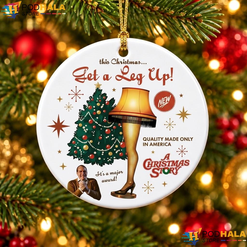 Leg Lamp Retro Advertisement Christmas Ornament Funny Holiday Decor Gift