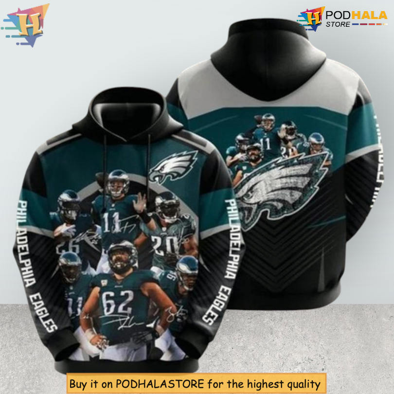 Legends Signature Tribute Philadelphia Eagles Hoodie 3D Gift For NFL Fans