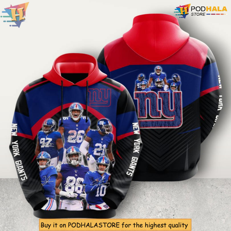 Legends Team Heritage Vintage New York Giants Hoodie Players Edition