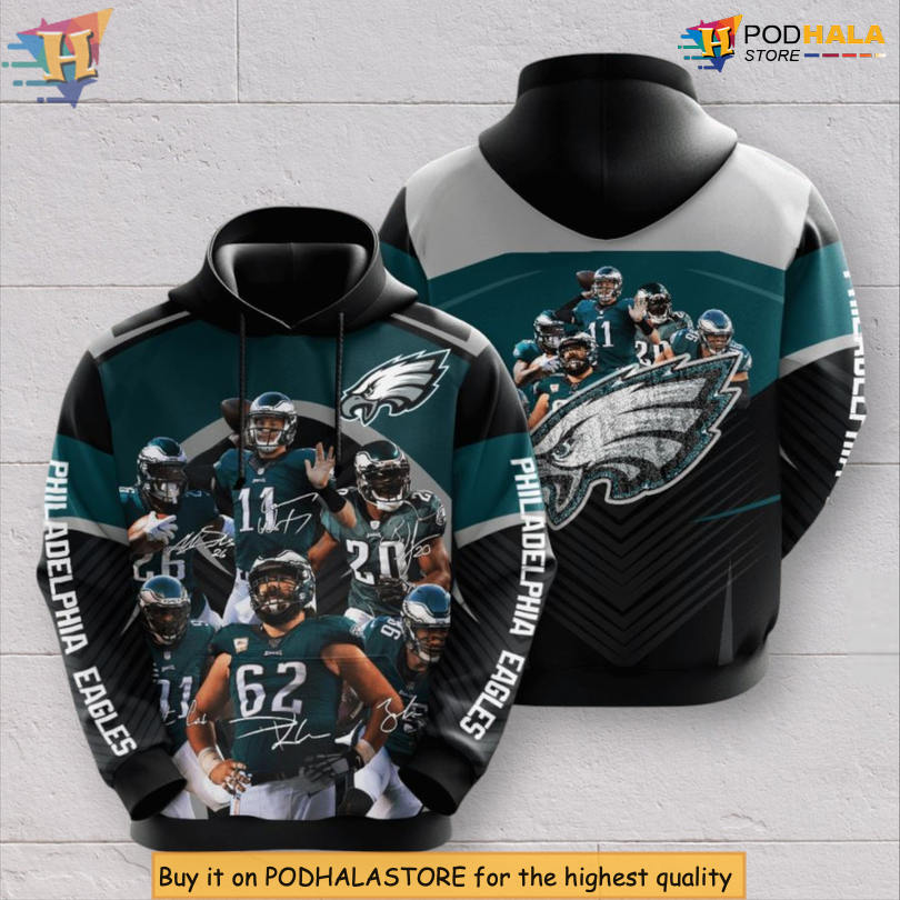 Legends Team Philadelphia Eagles Green Hoodie All Over Print Design