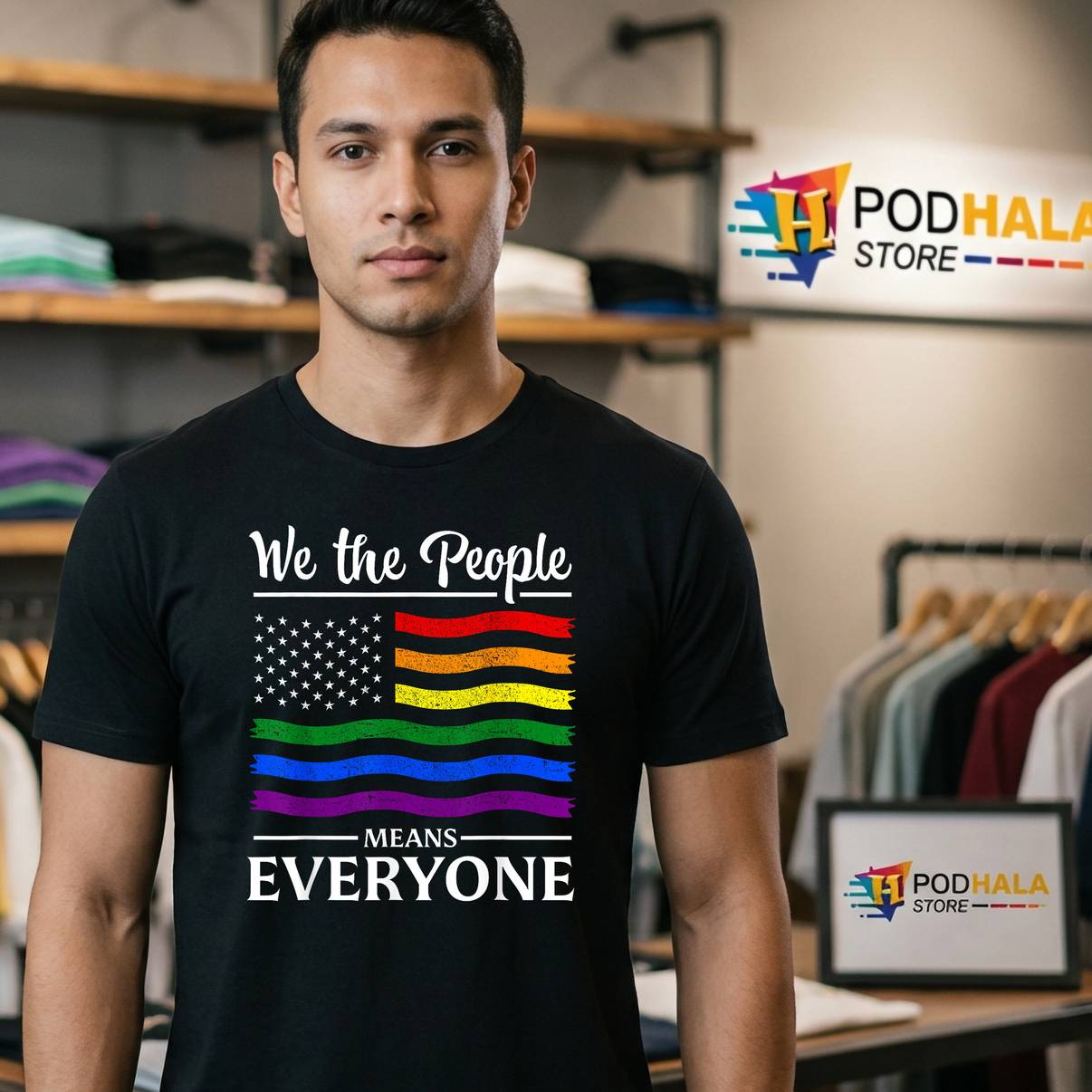 LGBT Gay Pride We The People Shirt Means Everyone Rainbow LGBTQ Men