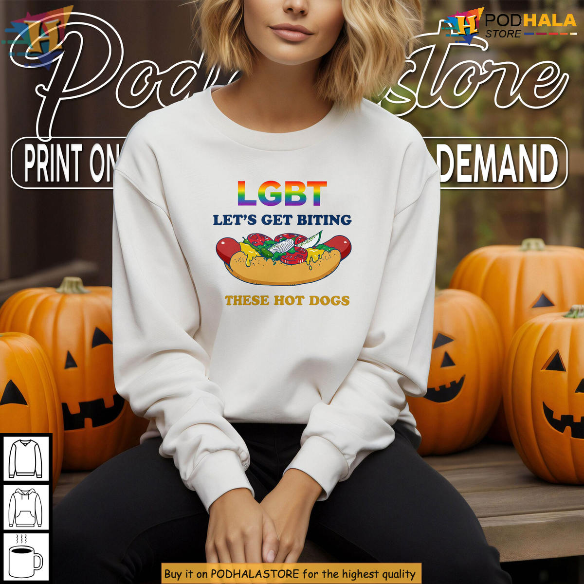 LGBT Let's Get Biting These Hot Dogs Funny Meme BBQ Humor 2026 Gen Z T-Shirt