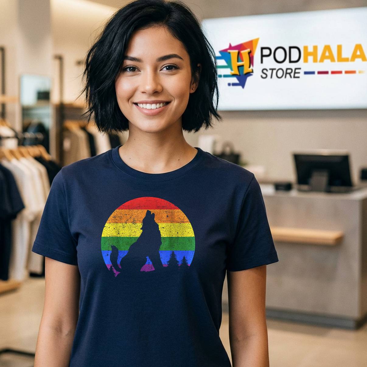 LGBTQ Pride Month Equality Wolf Tshirt Funny Animal Graphic Apparel Mens LGBTQ Pride Month Equality Wolf Tshirt Funny Animal Graphic Apparel Mens