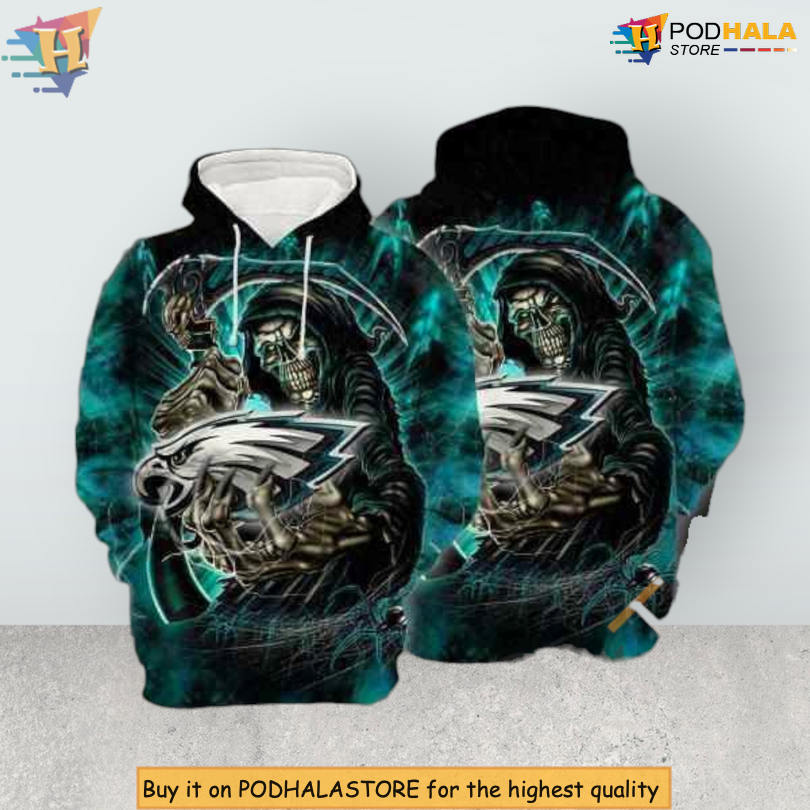 Life Reaper Design Philadelphia Eagles Team Hoodie 3D Custom Style