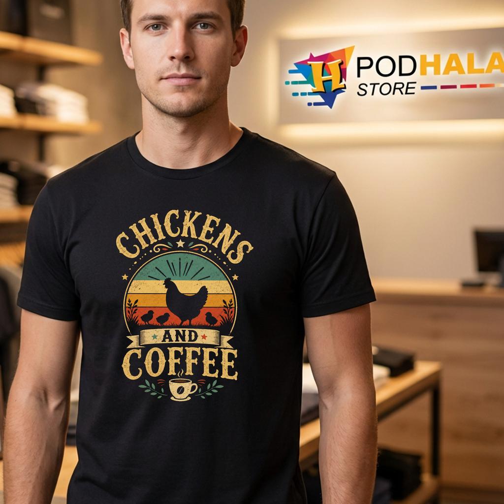 Like Chickens Coffee Tshirt Funny Vintage Pet Theme Lover Graphic Apparel Like Chickens Coffee Tshirt Funny Vintage Pet Theme Lover Graphic Apparel