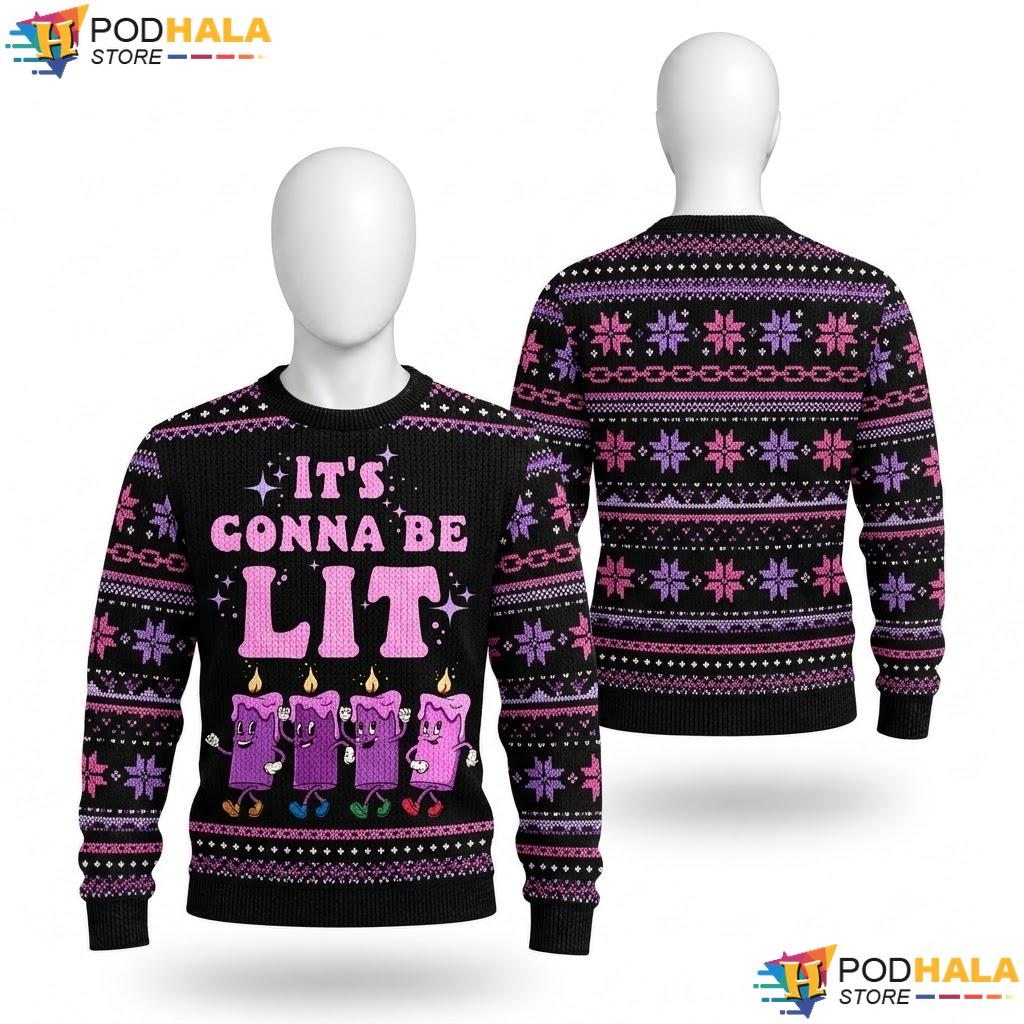 Lit Advent Season Catholic Christmas Sweater Christian Holiday Outfit