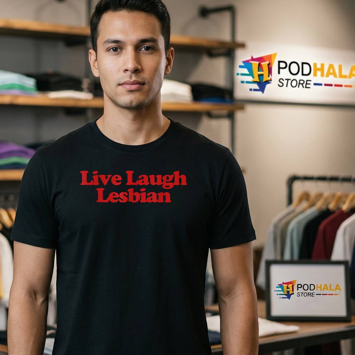 Live Laugh Lesbian Y2k Trendy T-Shirt LGBTQ Pride Funny Graphic For Mens Live Laugh Lesbian Y2k Trendy T-Shirt LGBTQ Pride Funny Graphic For Mens