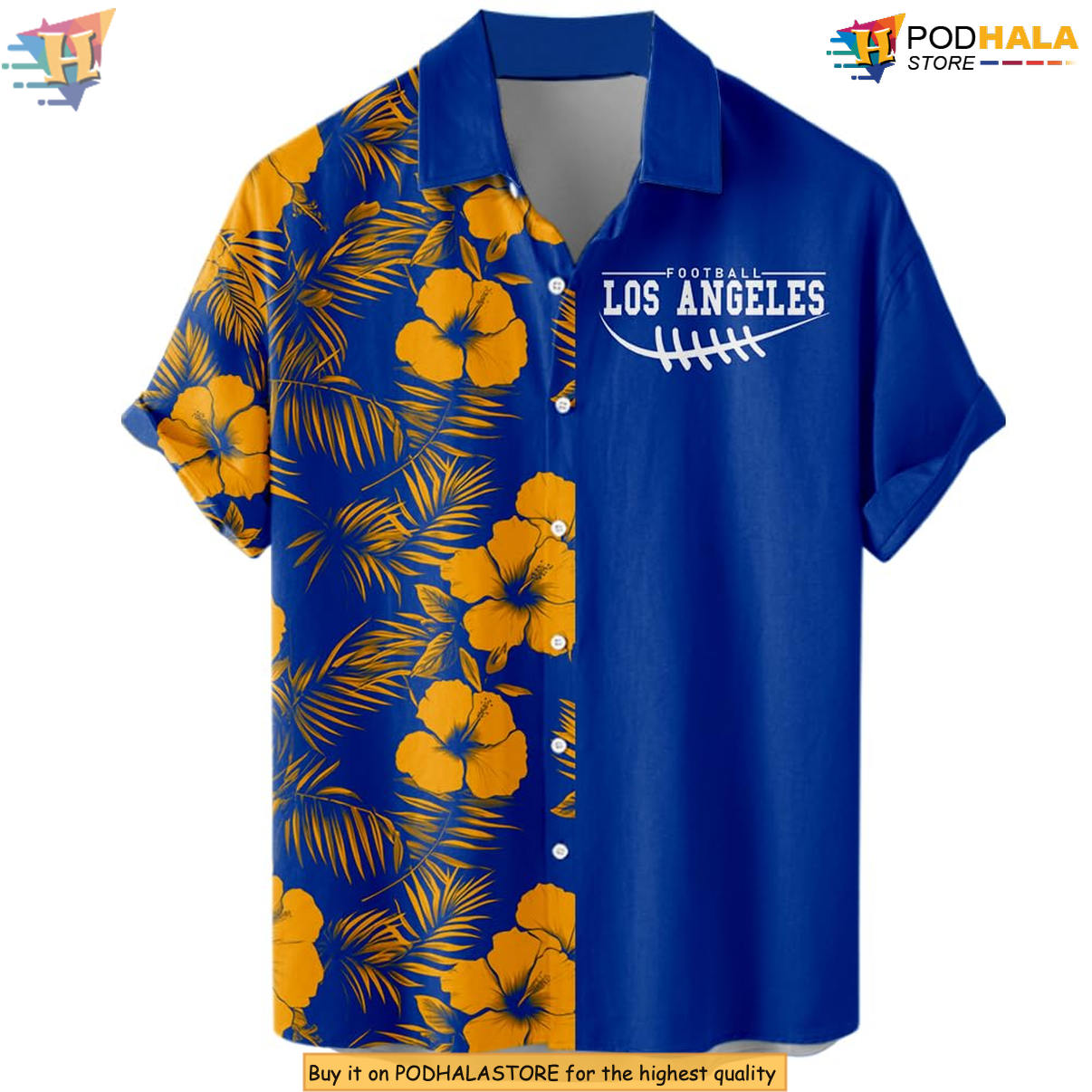 Los Angeles R Floral Football Hawaiian Shirt 2026 Custom Name Number Fan Gear