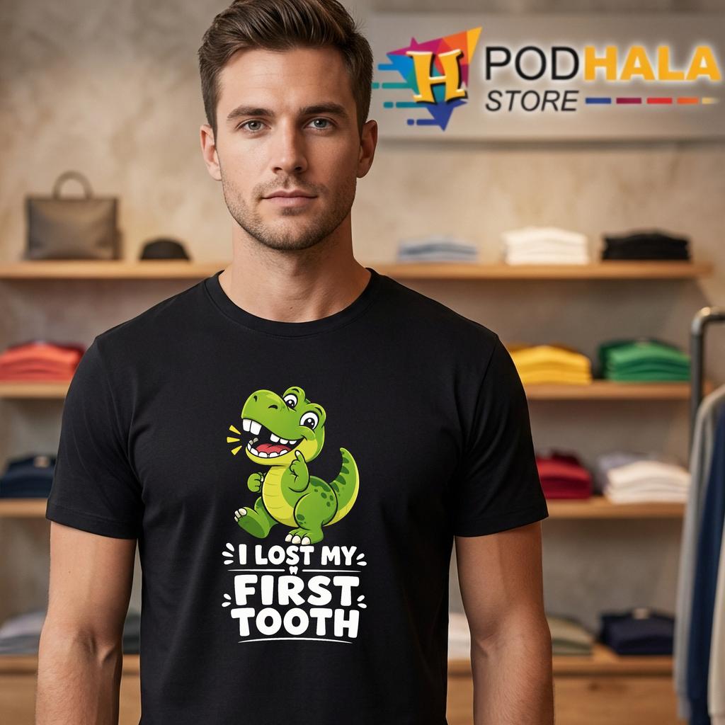 Lost First Tooth Dinosaur Tshirt Funny Kids Milestone Graphic Apparel Lost First Tooth Dinosaur Tshirt Funny Kids Milestone Graphic Apparel