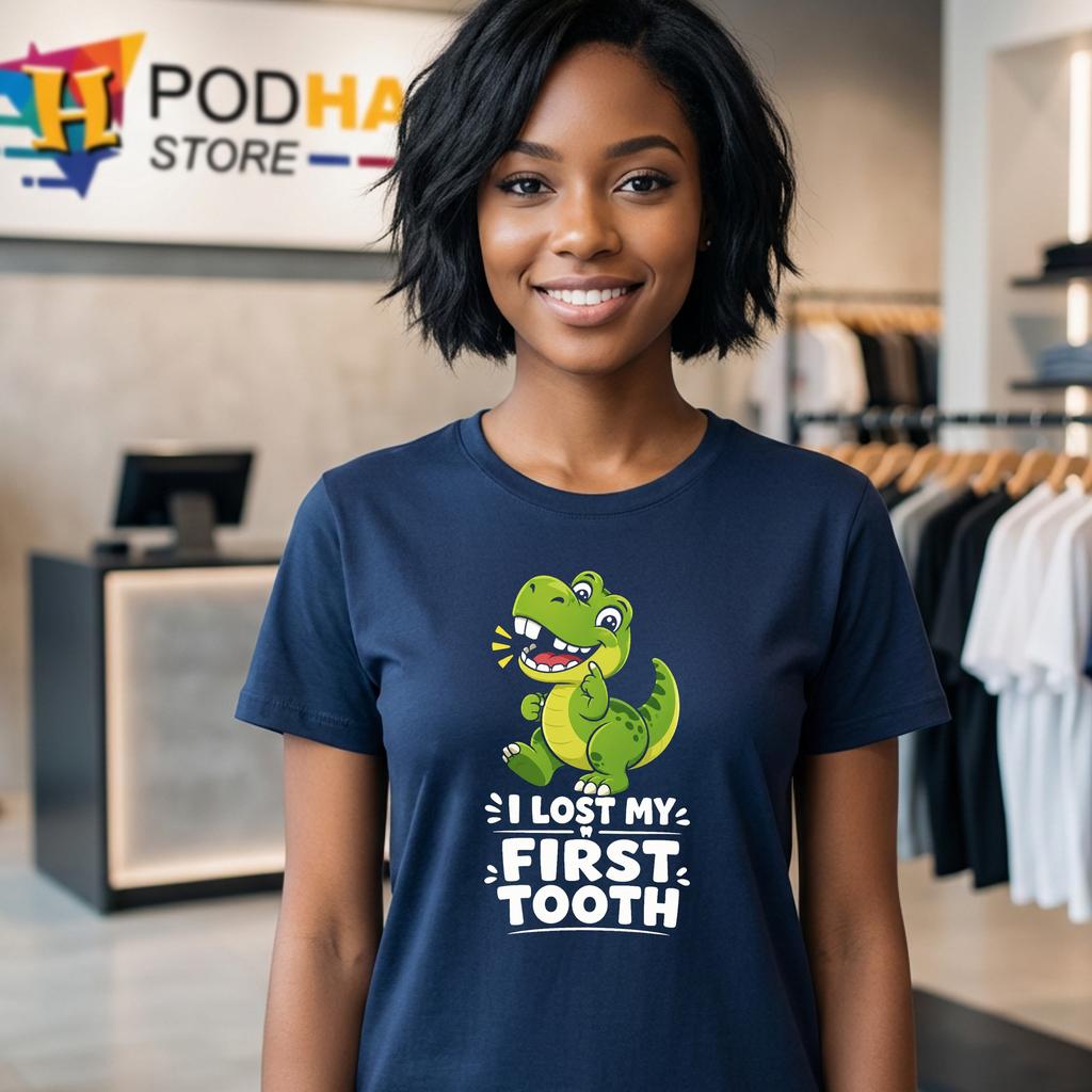 Lost First Tooth Dinosaur Shirt Funny Kids Milestone Graphic Apparel Lost First Tooth Dinosaur Shirt Funny Kids Milestone Graphic Apparel