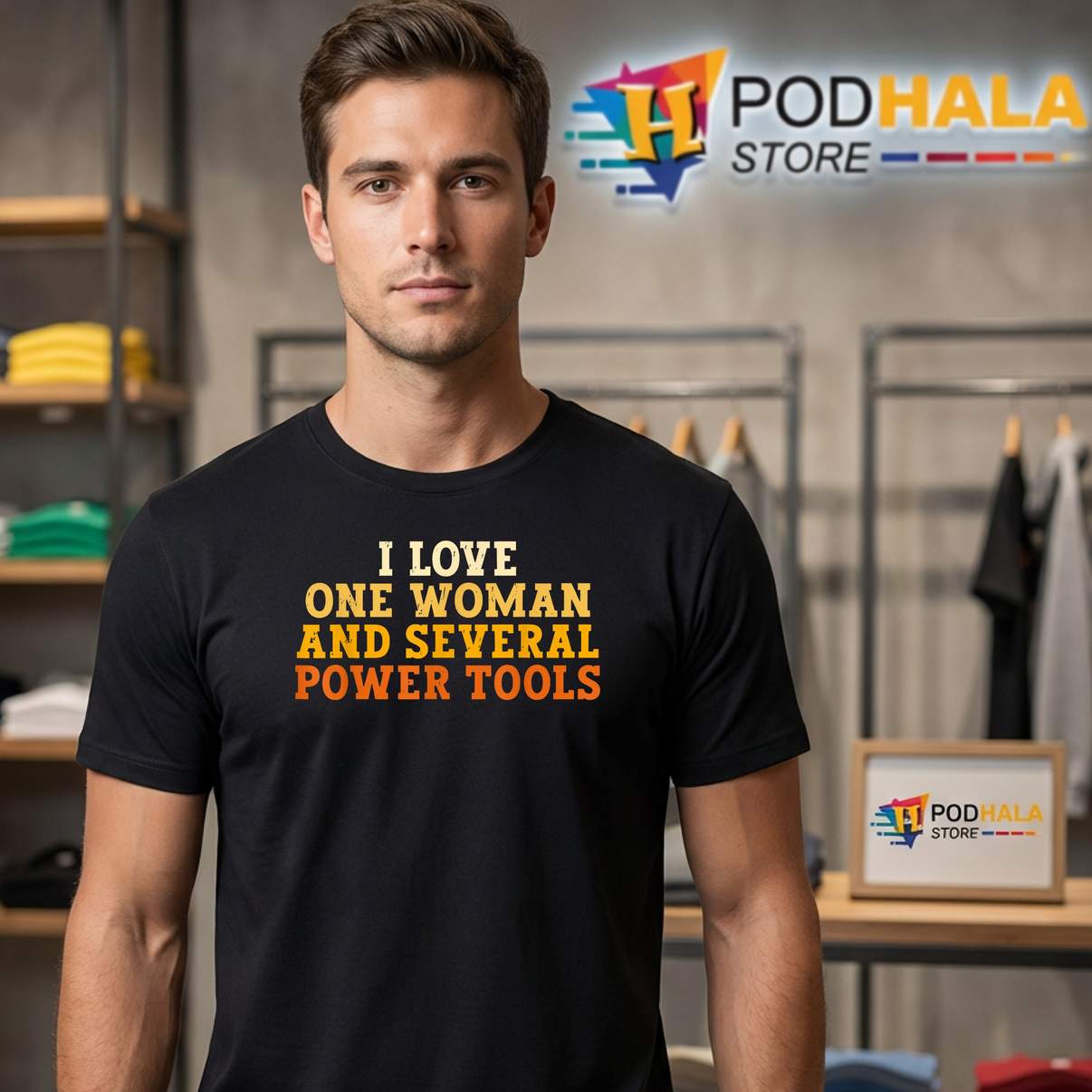 Love Several Power Tools Shirt I Love One Woman Funny Retro Graphic Apparel