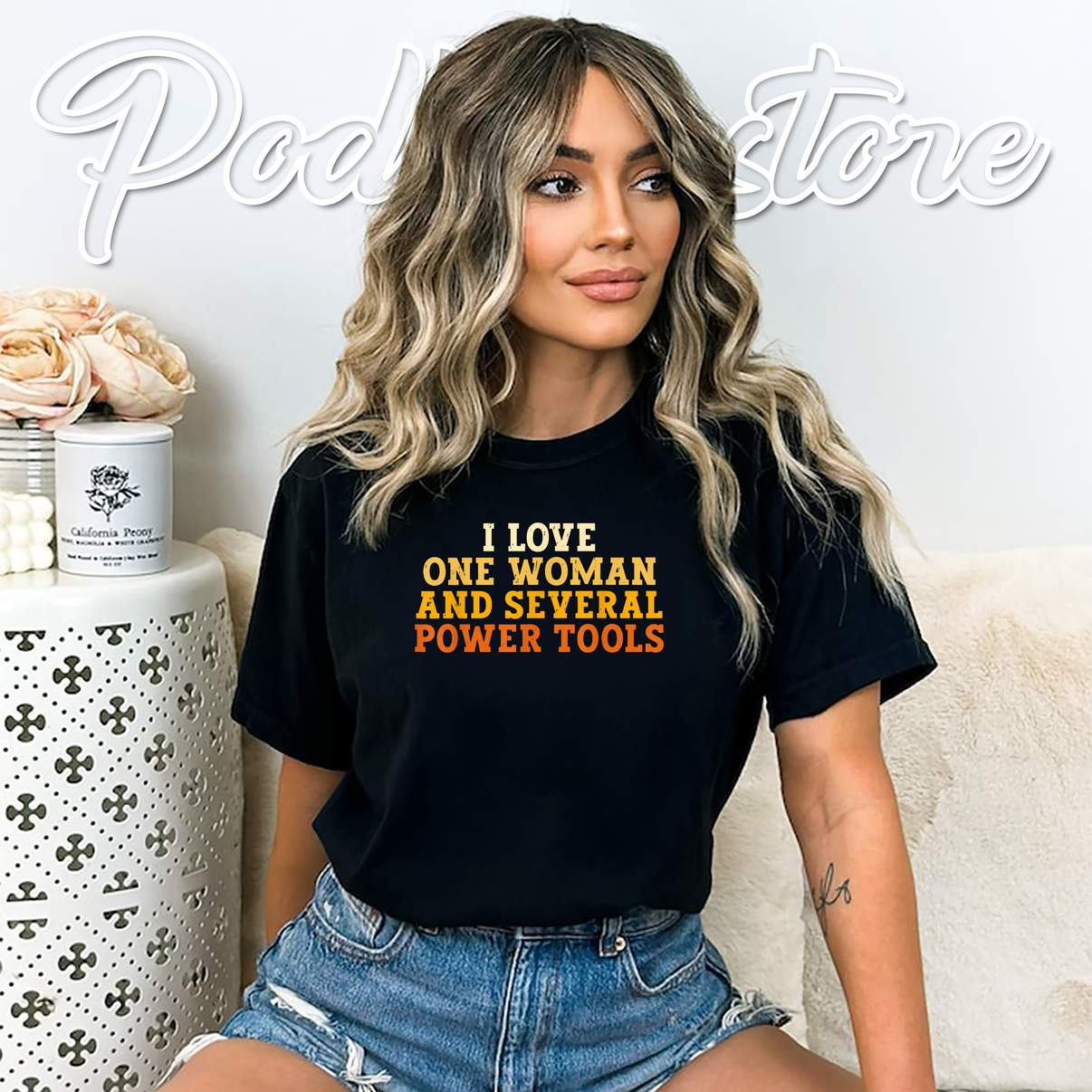 Love Several Power Tools T-Shirt I Love One Woman Funny Retro Graphic Apparel Love Several Power Tools T-Shirt I Love One Woman Funny Retro Graphic Apparel